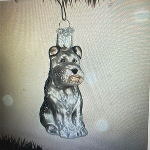 Old World Christmas Ornaments Grey Schnauzer Glass Blown Ornaments